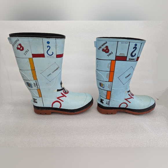 Monopoly print rain boots for kids size 5 - Picture 2 of 6